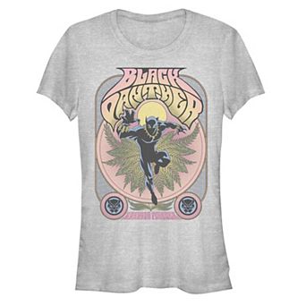 Juniors' Marvel Black Panther Groovy Poster Fitted Graphic Tee