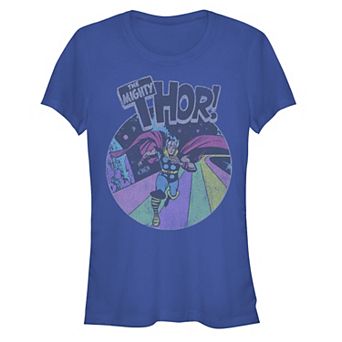 Juniors' Thor Rainbow Run Graphic Tee