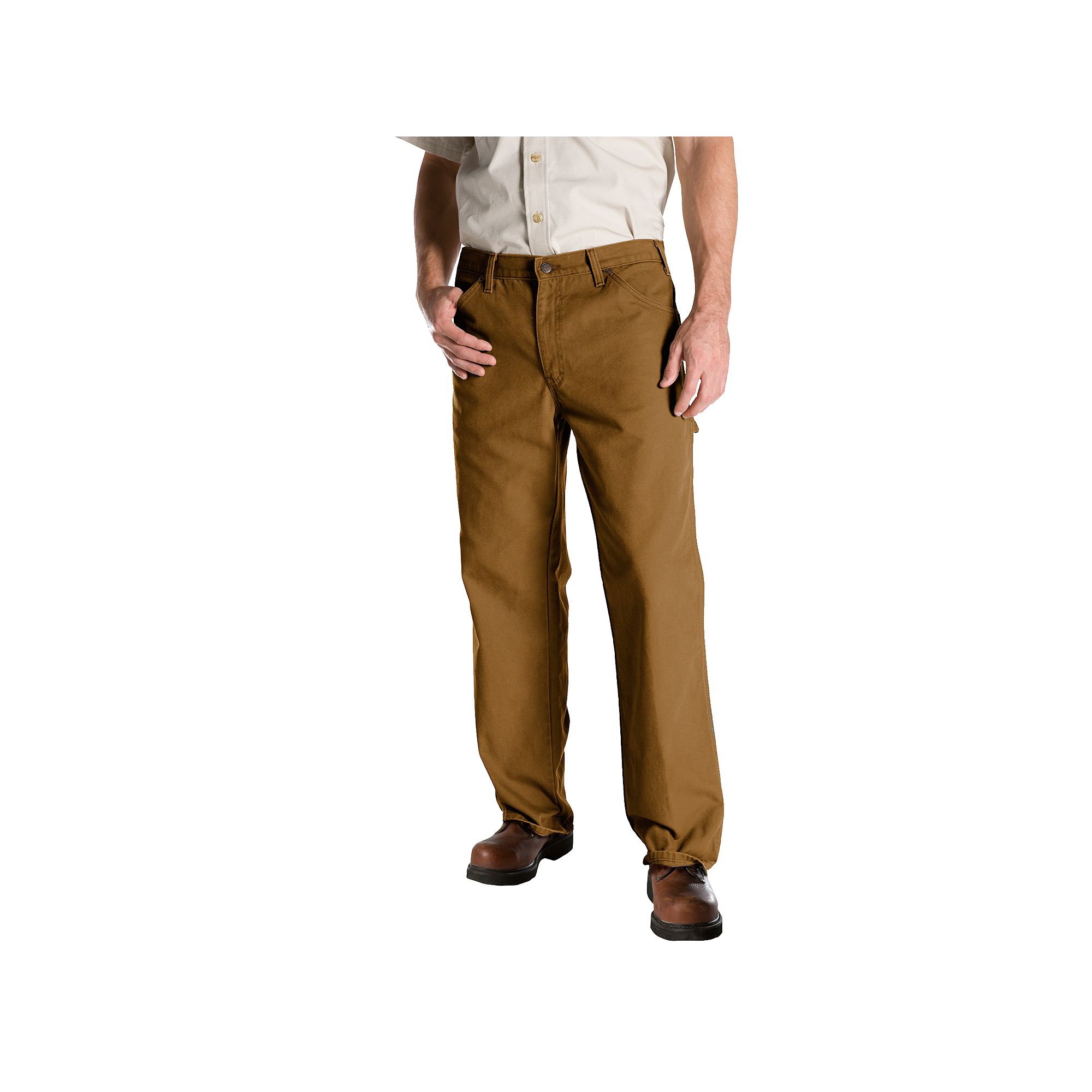 Mens Dickies Relaxed Fit Duck Canvas Carpenter Pants, Size: 30X30, Rinsed 