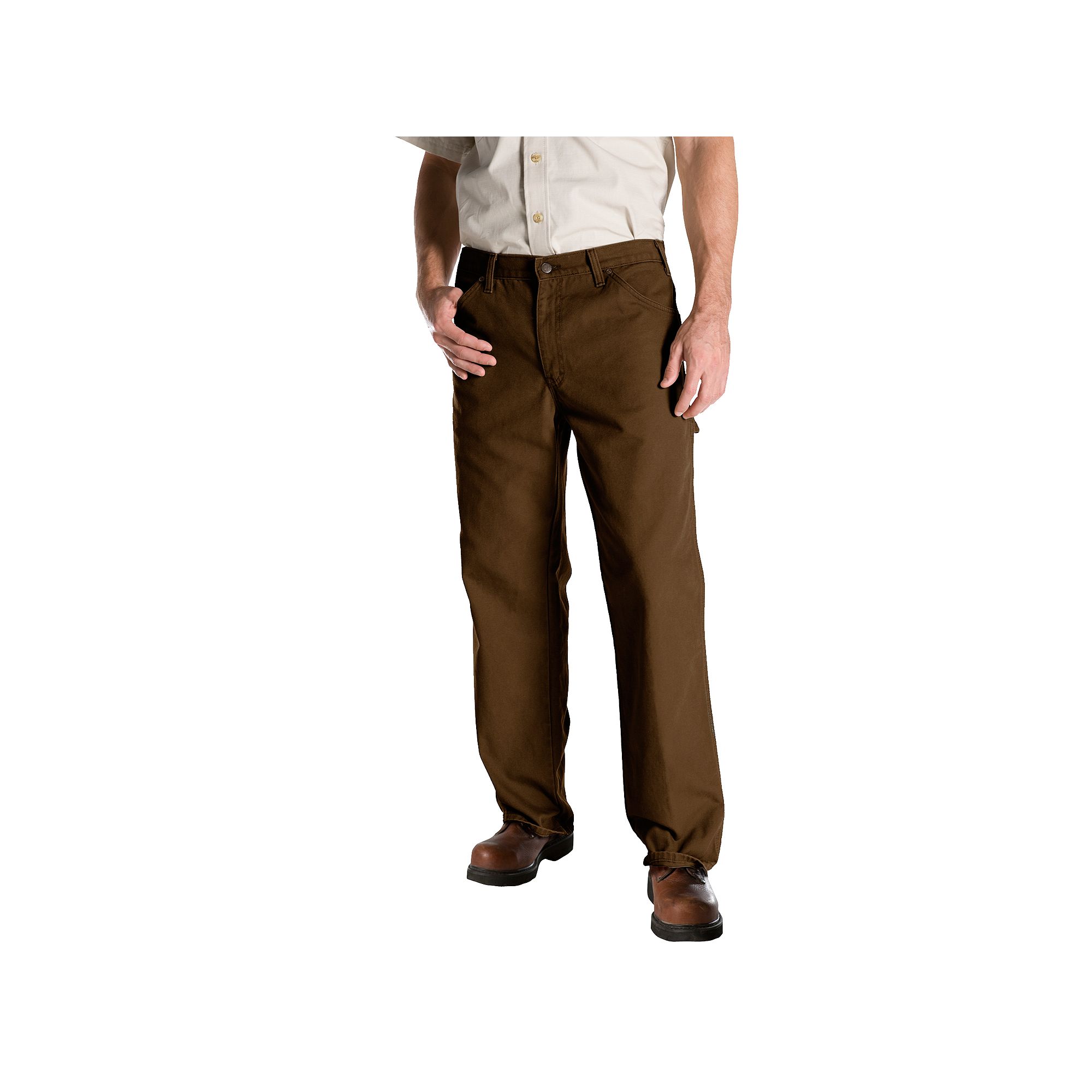 Mens Dickies Relaxed Fit Duck Canvas Carpenter Pants, Size: 30X30, Rinsed 