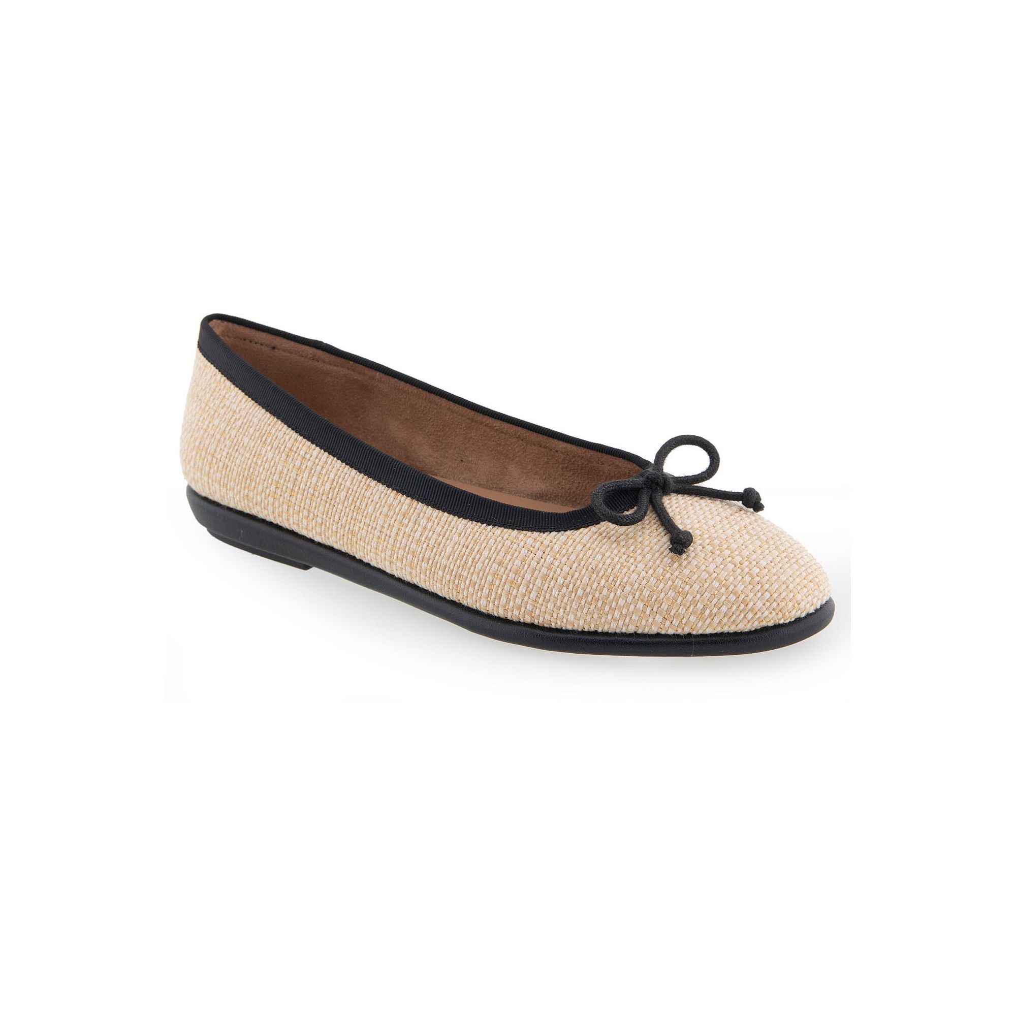 Aerosoles Homebet Womens Raffia Ballet Flats, Size: 10.5, Natural Raffia