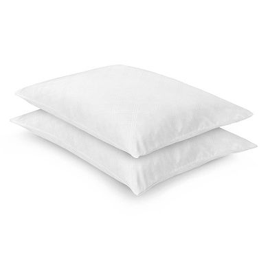 Vibe 2-Pk. Embossed Gel Infused Memory Foam Cluster Pillow Set