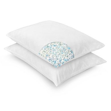 Vibe 2-Pk. Embossed Gel Infused Memory Foam Cluster Pillow Set