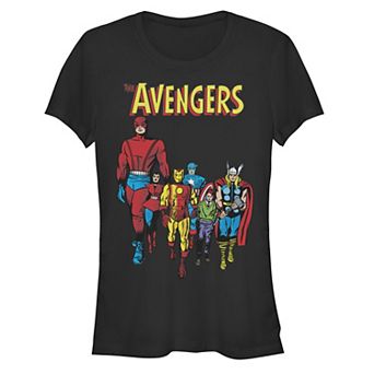 Juniors' The Avengers OG Group Graphic Tee