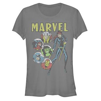 Juniors' The Avengers Retro Style Graphic Tee
