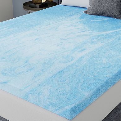 Vibe Gel Swirl 3” Memory Foam Mattress Topper