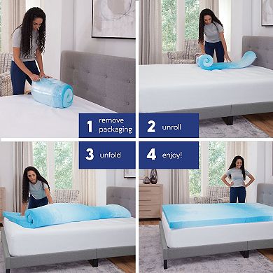 Vibe Gel Swirl 3” Memory Foam Mattress Topper