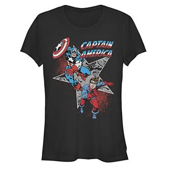 Juniors' Captain America And Bucky Barnes Poster Graphic Tee