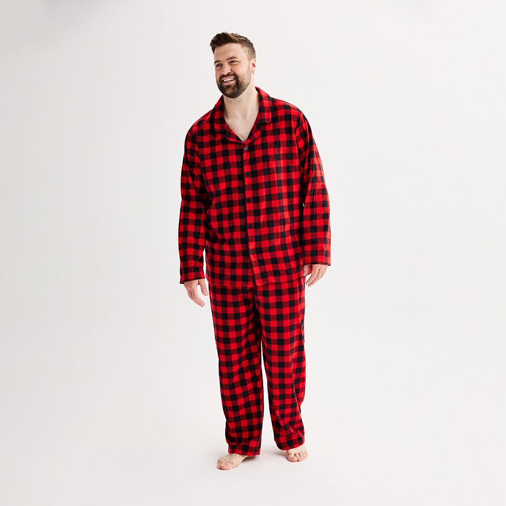 Big & Tall Jammies For Your Families® Merry & Bright Buffalo Plaid ...