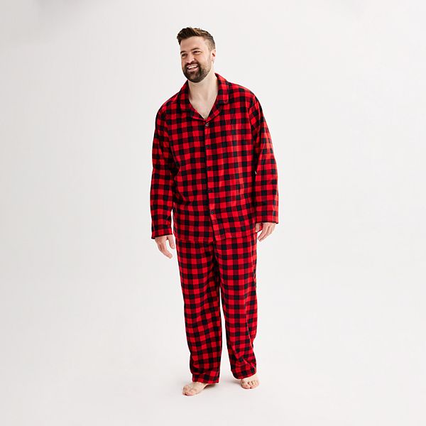 Big & Tall Jammies For Your Families® Merry & Bright Buffalo Plaid ...