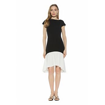 Women's ALEXIA ADMOR Renata Cap Sleeve Dropped Waist Flared Dress