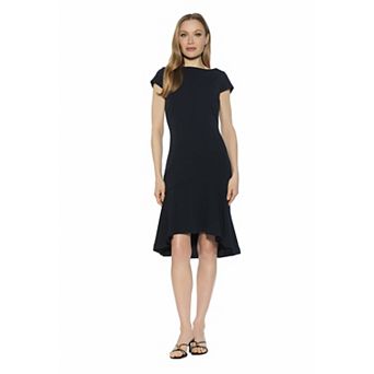 Women's ALEXIA ADMOR Renata Cap Sleeve Dropped Waist Flared Dress