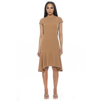 Women's ALEXIA ADMOR Renata Cap Sleeve Dropped Waist Flared Dress