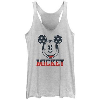Disney's Mickey Mouse Americana Style Tri-Blend Juniors' Racerback Graphic Tank Top