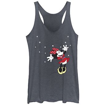 Disney's Minnie Mouse Excited Under The Stars Tri-Blend Juniors' Racerback Graphic Tank Top