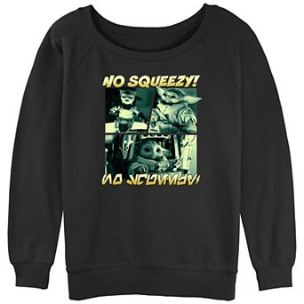 Juniors' The Mandalorian No Squeezy Graphic Slouchy Terry
