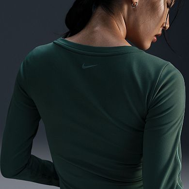 Women's Nike One Fitted Dri-FIT Long-Sleeve Cropped Top