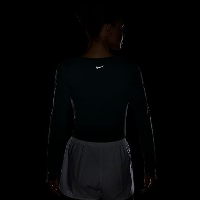 Women's Nike One Fitted Dri-FIT Long-Sleeve Cropped Top