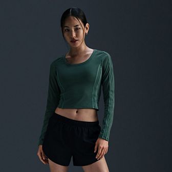 Women's Nike One Fitted Dri-FIT Long-Sleeve Cropped Top