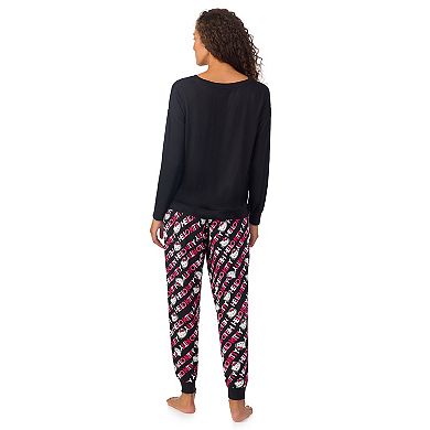 Women's Hello Kitty Long Sleeve Pajama Top & Banded Bottom Pajama Pants Sleep Set