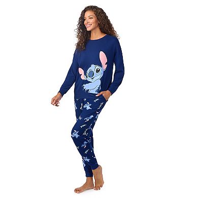 Disney's Lilo & Stitch Women's Long Sleeve Pajama Top & Banded Bottom Pajama Pants Sleep Set