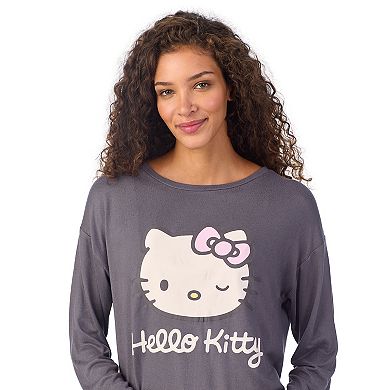 Women's Hello Kitty Long Sleeve Pajama Top & Pajama Shorts Set