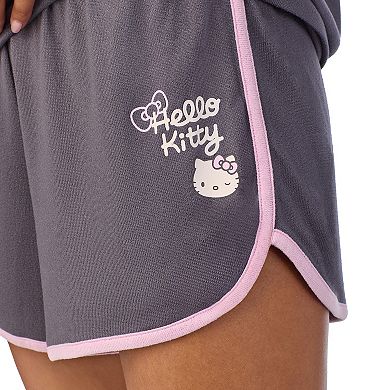 Women's Hello Kitty Long Sleeve Pajama Top & Pajama Shorts Set
