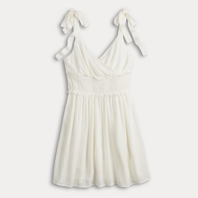 Juniors' Liberty Love Tie Shoulder Dress