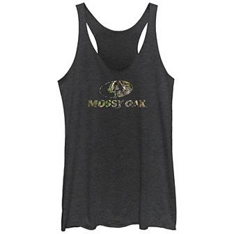 Juniors' Mossy Oak Forest Camo Tri-Blend Racerback Graphic Tank Top