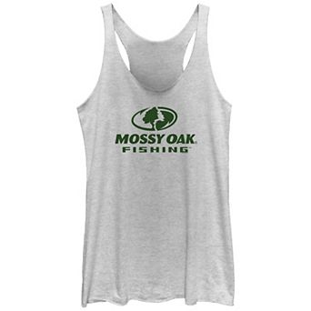 Juniors' Mossy Oak Fishing Tri-Blend Racerback Graphic Tank Top