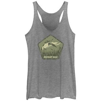 Juniors' Mossy Oak Hunting Badge Tri-Blend Racerback Graphic Tank Top