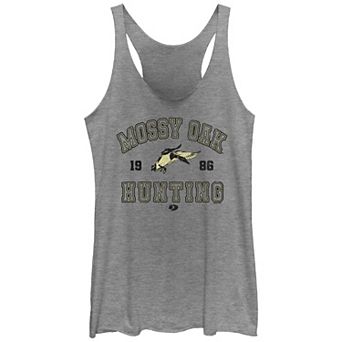Juniors' Mossy Oak Hunting 1986 Tri-Blend Racerback Graphic Tank Top
