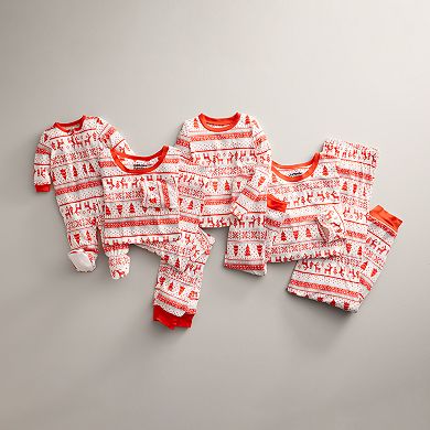 Toddler Jammies For Your Families® Candy Cane Fairisle Top & Bottoms Pajama Set