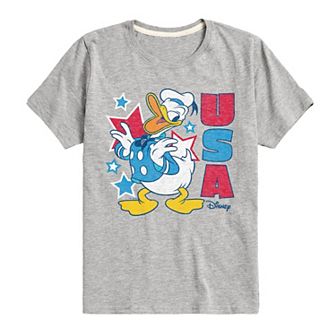 Disney's Mickey Mouse & Friends Donald Duck Boys 8-20 USA Graphic Tee
