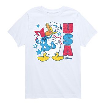 Disney's Mickey Mouse & Friends Donald Duck Boys 8-20 USA Graphic Tee