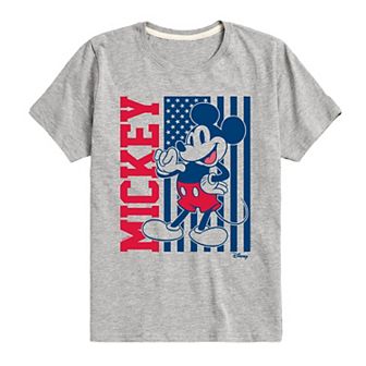 Disney's Mickey Mouse Boys 8-20 American Flag Graphic Tee