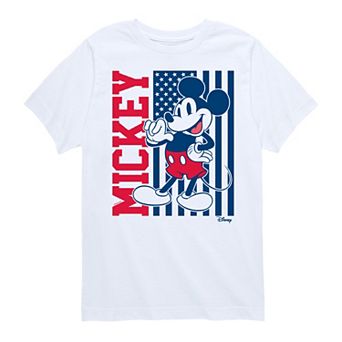 Disney's Mickey Mouse Boys 8-20 American Flag Graphic Tee