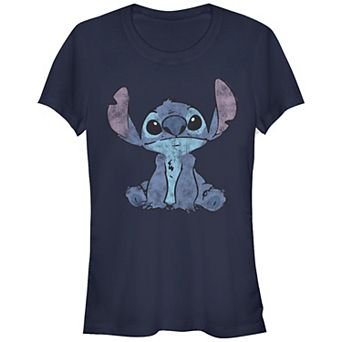 Disney's Lilo & Stitch Simply Stitch Distressed Draw Juniors' Graphic Tee