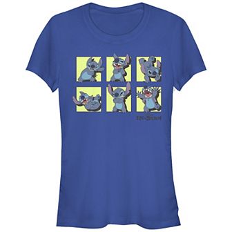 Disney's Lilo & Stitch Multi Poses Stitch Juniors' Graphic Tee