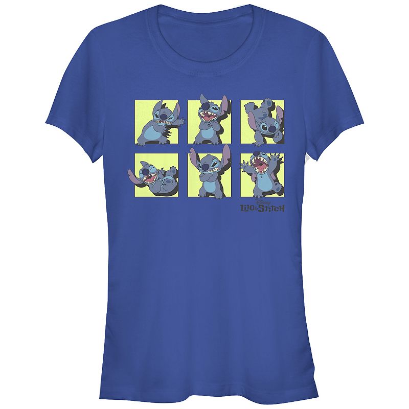 Disney's Lilo & Stitch Multi Poses Stitch Juniors' Graphic Tee, Girl's, 