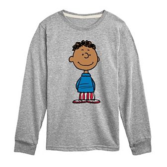Boys 8-20 Peanuts Franklin American Flag Long Sleeve Graphic Tee