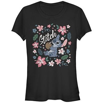 Disney's Lilo & Stitch Coconut Water Drinker Stitch Juniors' Graphic Tee