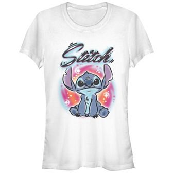 Disney's Lilo & Stitch Airbrush Stitch Juniors' Graphic Tee