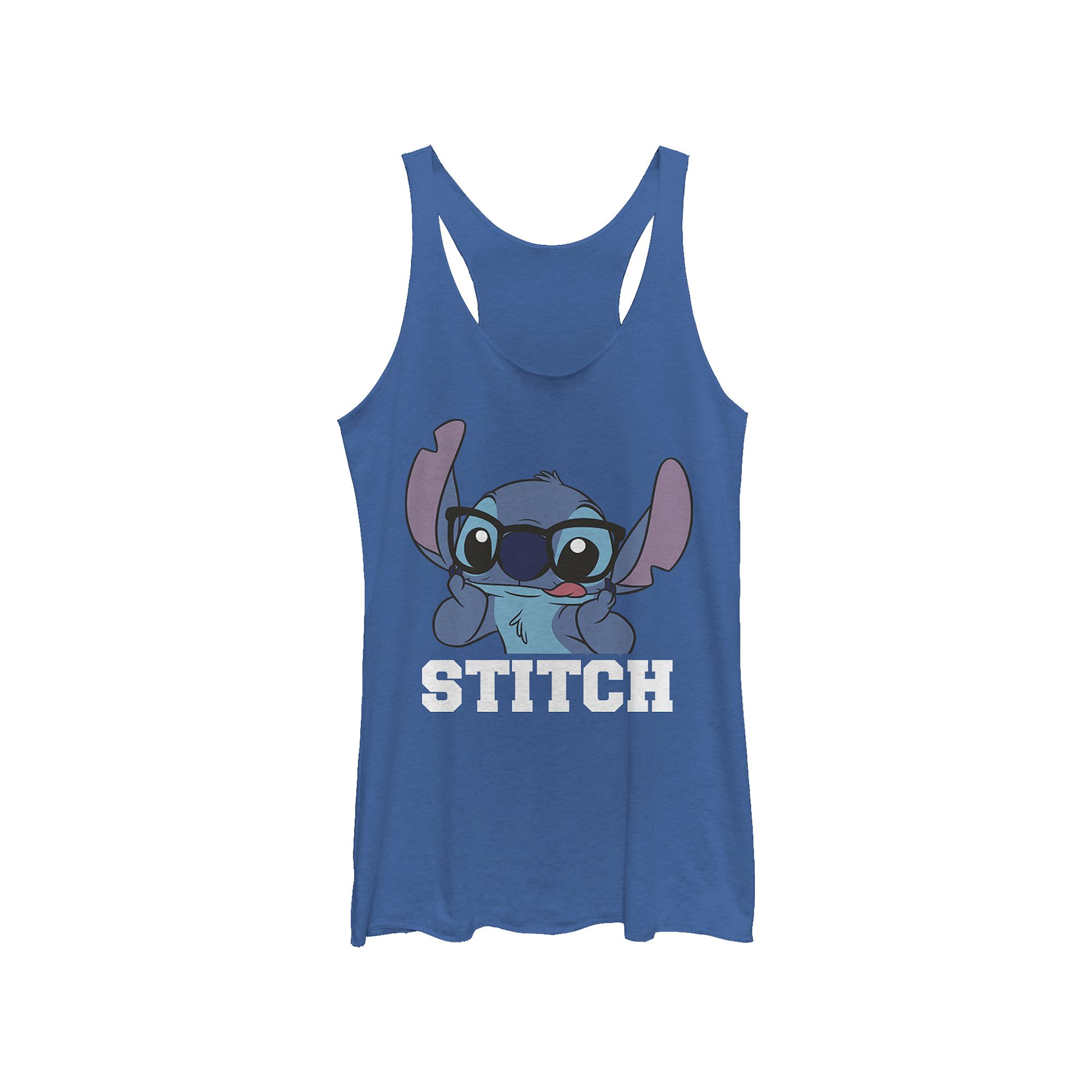 Disneys Lilo & Stitch Smart Glasses Stitch Tri-Blend Juniors Racerback Gr