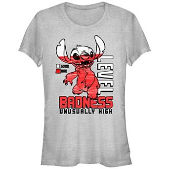 Disney's Lilo & Stitch High Level Of Badness Stitch Juniors' Graphic Tee