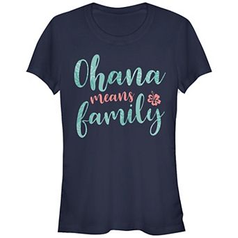 Disney's Lilo & Stitch Ohana Means Family Juniors' Graphic Tee