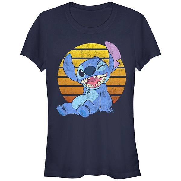 Disney's Lilo & Stitch Winking Smiley Stitch Juniors' Graphic Tee