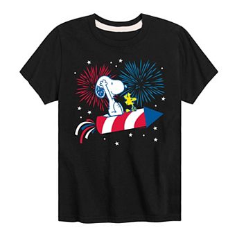 Boys 8-20 Peanuts Snoopy & Woodstock Fireworks Graphic Tee