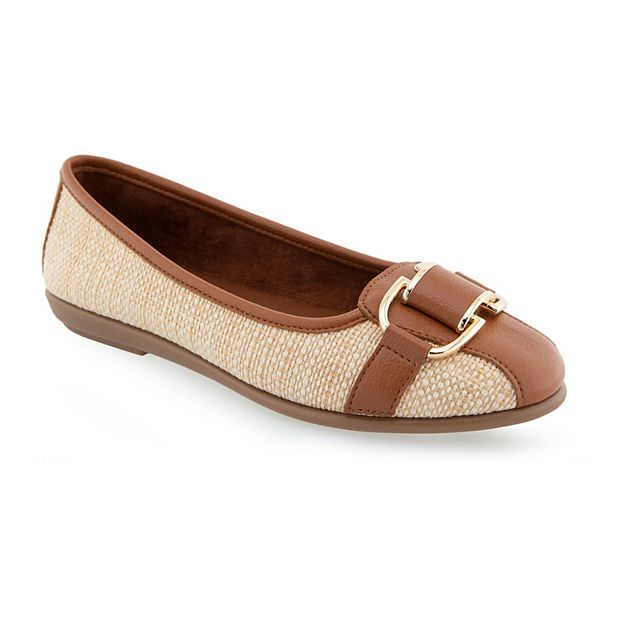 Aerosoles leather flats on sale