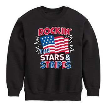 Boys 8-20 Rockin' The Stars & Stripes Fleece Sweatshirt